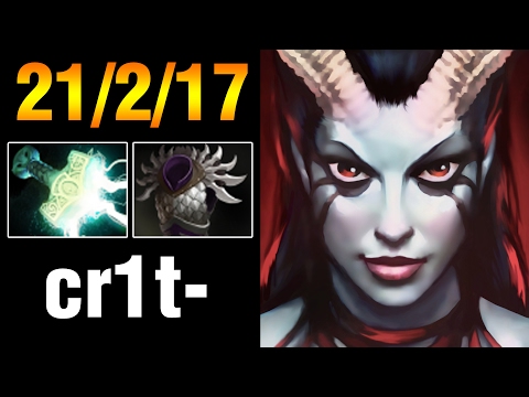 Cr1t- Plays Queen of Pain WITH MJOLLNIR AND BLADE MAIL - Dota 2