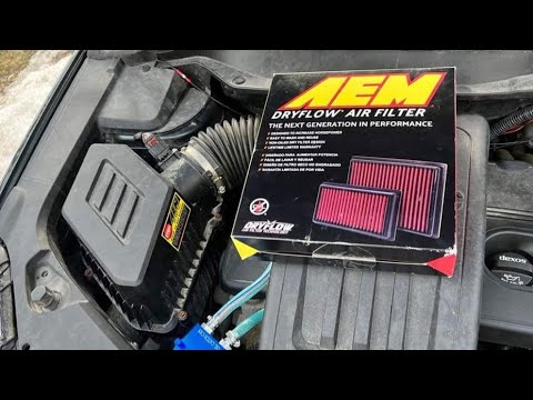 AEM Dry Flow Air Filter Install & Test