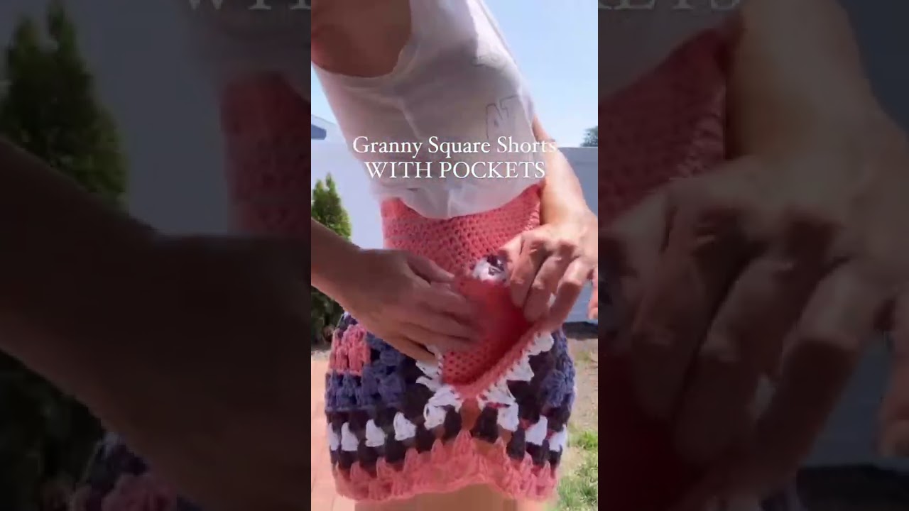 Crochet shorts with pockets