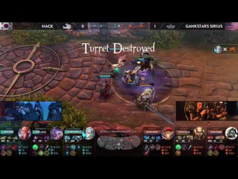 Gankstars Sirius Vs  HACK Game 2:  Vainglory Worlds Championship round of 8