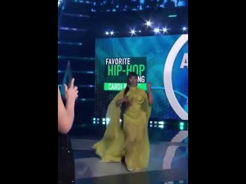 Cardi B Accepts the 2021American Music Award for favorite Hip Hop Song/#shorts