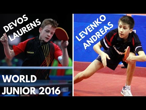 DEVOS Laurens - LEVENKO Andreas World Junior Championship 2016 Table Tennis