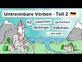 Deutsch lernen:  35 untrennbare Verben 2️⃣ A2 Learning German inseparable verbs