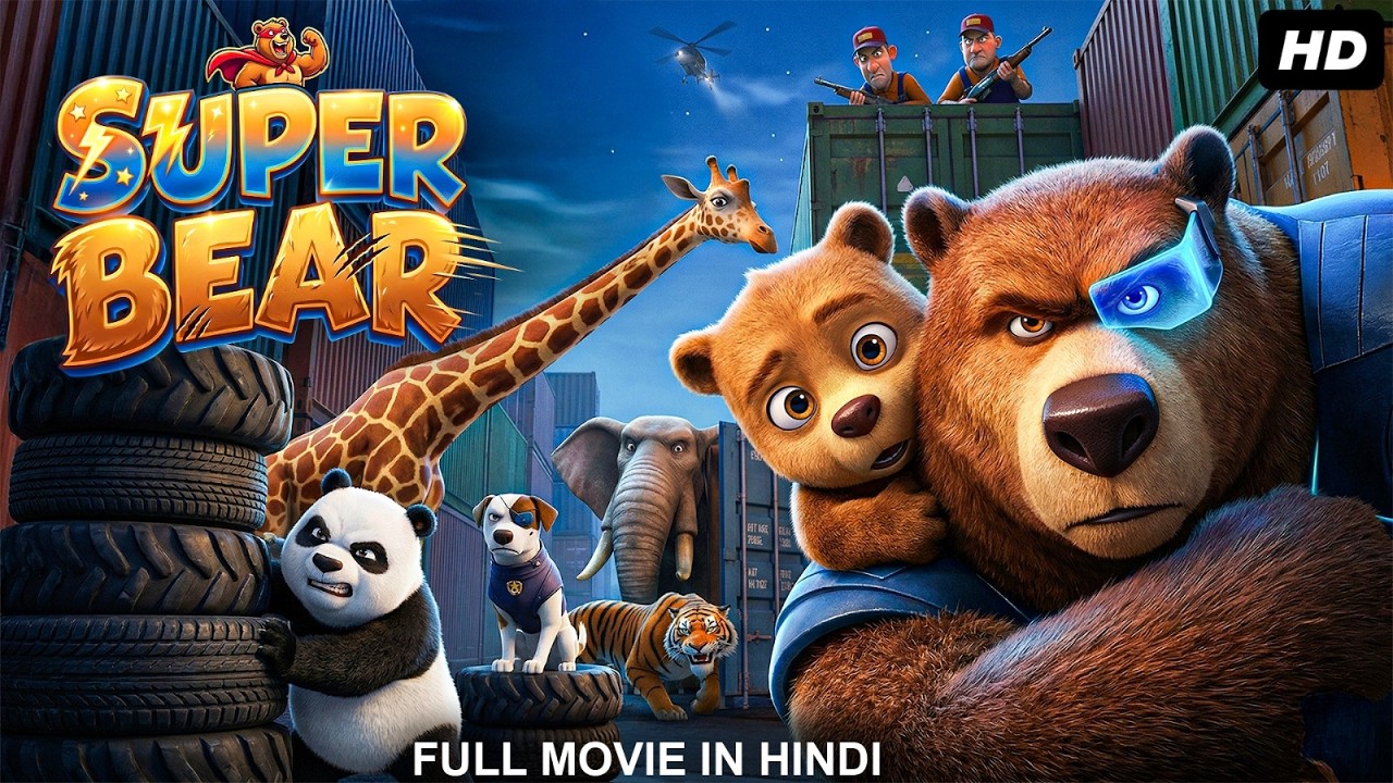 SUPER BEAR New Hindi Movie With English Subtitle | Animation Adventure Comedy Movie | Cartoon Movie