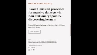 Exact Gaussian processes for massive datasets via non-stationary sparsity-discovering... | RTCL.TV
