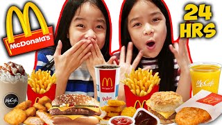 We ONLY ate McDONALDS food for 24 HOURS Challenge! | Tran Twins