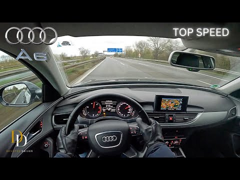 2015 Audi A6 [2.0 TDI 190HP] On German Autobahn Top Speed (4K) POV 2023