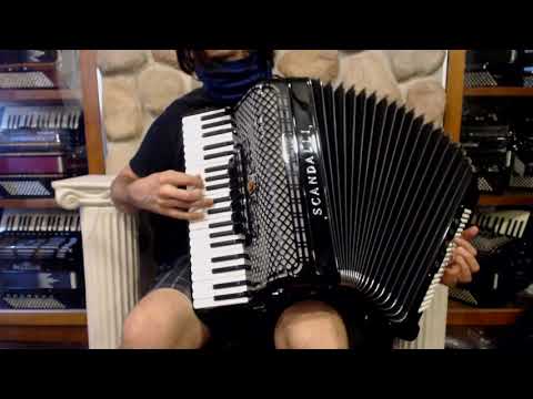 3919 - Black Scandalli Super VI P Piano Accordion LMM 41 120 $4999