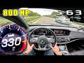 800HP Mercedes AMG S63 W222 330KM H FLAT OUT On GERMAN AUTOBAHN