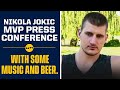 Nikola Jokic on how he celebrated winning the NBA MVP award [Press Conference] | CBS Sports HQ