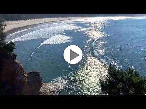 Fun waves at Otter Rock