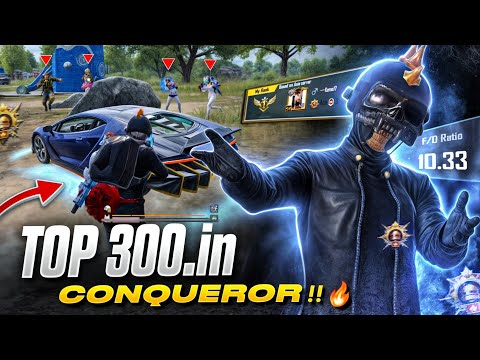 KEMO In Top 300 Conqueror Finish Ranking!! | BGMI Rank Push Lobby 🔱