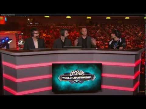 League of Legends WORLD CHAMPIONSHIP FINALS 2012 - HotshotGG Talking & Sick teamfight