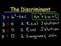 How To Determine The Discriminant Of A Quadratic Equation