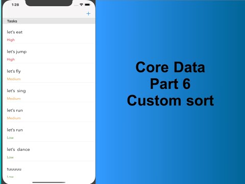 Custom sort core Data (part-6)