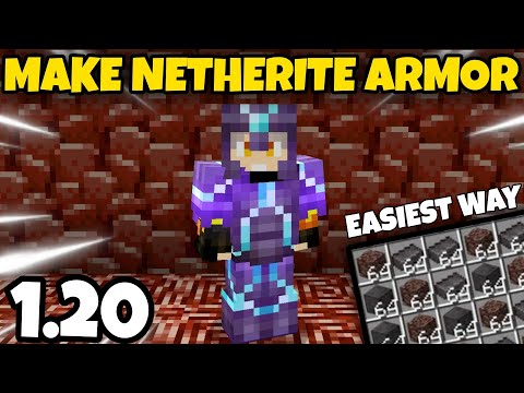 HOW TO MAKE NETHERITE ARMOR IN MINECRAFT 1.20 || MINECRAFT TIPS AND TRICKS IN HINDI ||