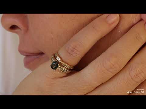 14K Yellow Gold Diamond Ring Guard - Enhancer