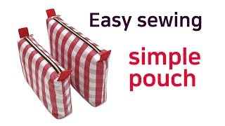 Download the video "DIY Make a pouch/Rectangular pouch tutorial/사각파우치 만들기/ retangular"