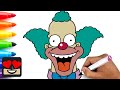 How To Draw Krusty The Clown The Simpsons