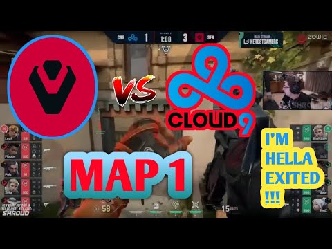 Shroud Reacts to SEN  Vs CLOUD9  !! MAP 1 !! WINNER to ICELAND