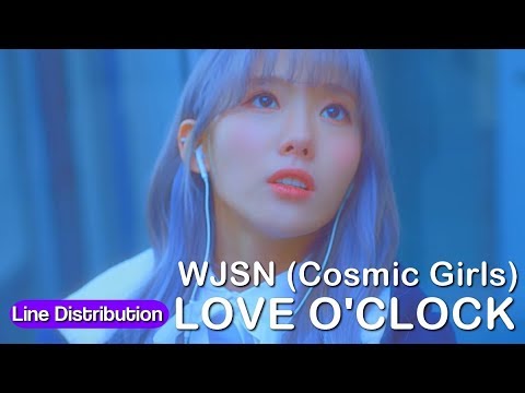 WJSN (COSMIC GIRLS) 「LOVE O'CLOCK」 Line Distribution | Color Coded Bars