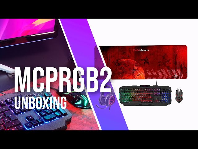 Vídeo relacionado con Mars Gaming MCP124PRO, Español, Combo Gaming 4en1, Teclado RGB H-Mech con Reposamuñecas, Ratón RGB 3200DPI y Switches HUANO, Auriculares FRGB, Alfombrilla Nanotextil 36x26cm, Multiplataforma, Negro