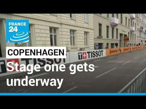 Stage one gets underway in rain-swept Copenhagen
