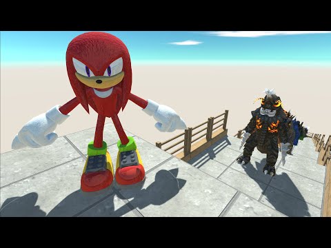 KNUCKLES DEATH FALL - Animal Revolt Battle Simulator