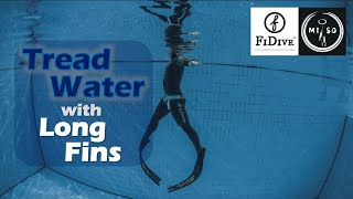 【Pool Diving 101】How To Tread Water With Freediving Fins?