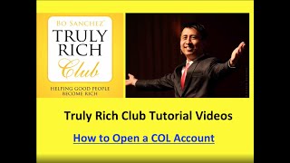 How to Open a COL Account by Laurent Dionisio, Truly Rich Club Mentor | #AlexSiosonVlogs