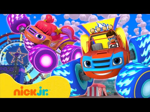 SUPERHERO Blaze Uses Super Wheels to Stop the Trouble Bubble Maker! 🫧 w/ Sparkle | Nick Jr.