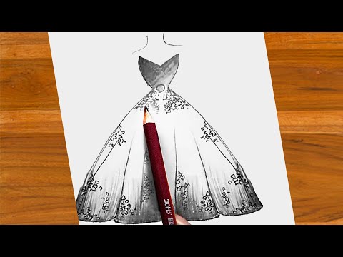 easy drawings, How to Draw a Dress Easy Step by Step - S ...