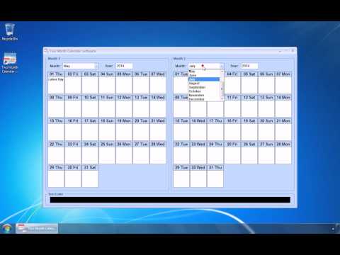 Two Month Calendar Software