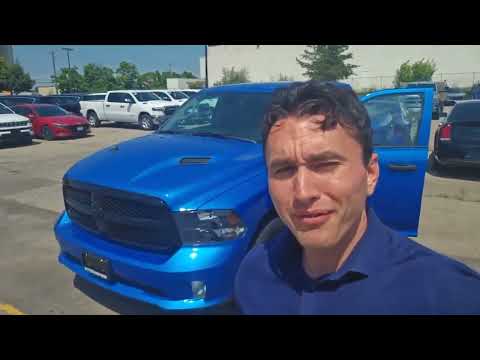 2022 Ram 1500 Classic Express 4x4 Crew Cab 5'7" Box in Blue for sale at Kitchener Chrysler Dodge Jeep Ram in Kitchener, ON