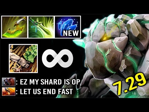 NEW CRAZY SHARD 7.29 Endless Tree Grab Charges Tiny vs PRO Ursa AFK Farm Jungle Epic Comeback Dota 2