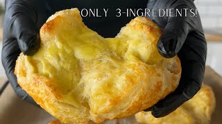 3 Ingredient Puff Pastry Dessert! Easy Recipe & So Cheesy😍🥐