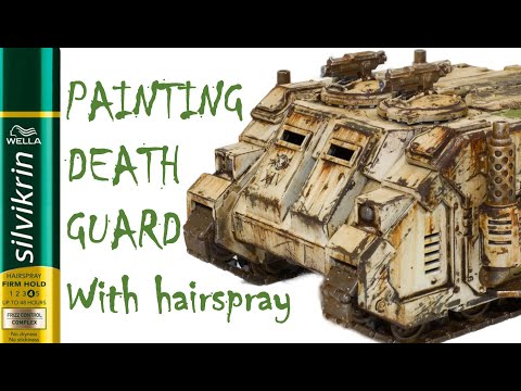 Painting Death Guard Tanks using Hairspray Chipping