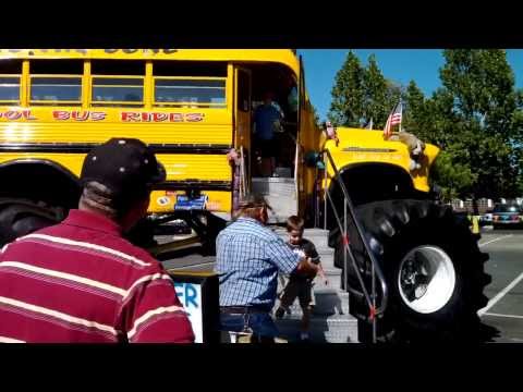 Monster truck/bus at OSH parking lot in Chico
