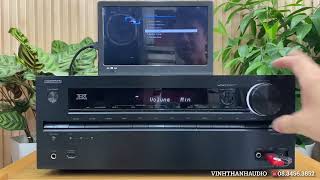 Test và hướng dẫn Onkyo TX-NR616 HDMI,optical,internet,Đk smartphone,USB lossless,Pre out làm DAC