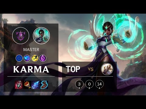 Karma Top vs Kayle - EUW Master Patch 10.4