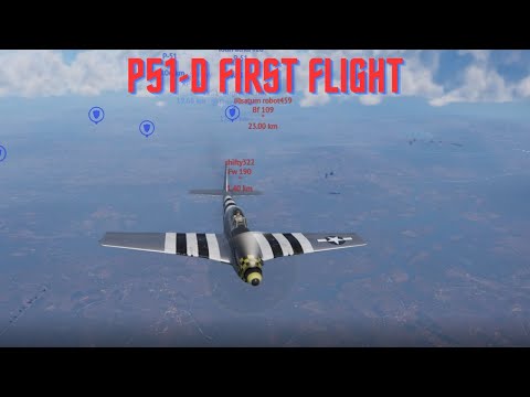 First Flight with the P51-D-5 - Warthunder