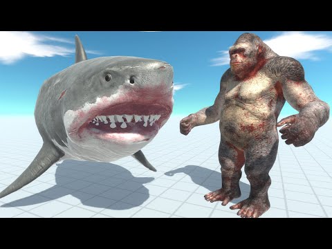 Goro The Giant VS Mutant Megalodon-ARBS (Animal Revolt Battle Simulator)