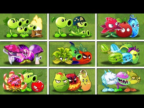 Random 20 Team 3 Plants Max Level - Which Team Plant Will Win? - PvZ 2 Team Plants