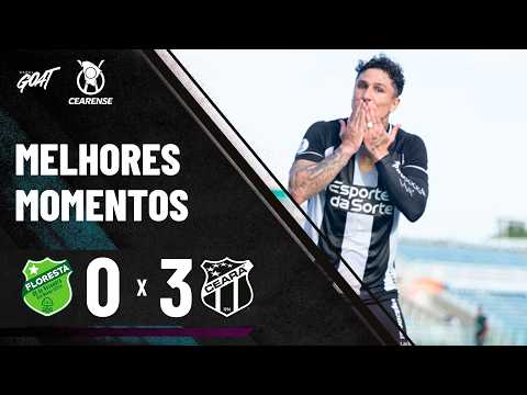 Gols e lances de Floresta x Ceará