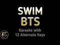 BTS - SWIM Karaoke Instrumental Lower Higher Female & Original Key