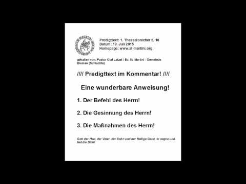19.07.2015 - Eine wunderbare Anweisung!