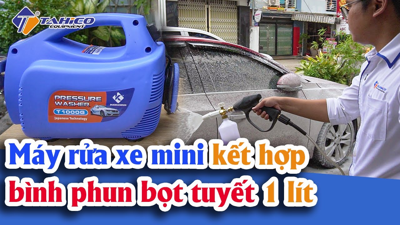 Máy rửa xe mini có kết hợp được với bình bọt tuyết không? 10