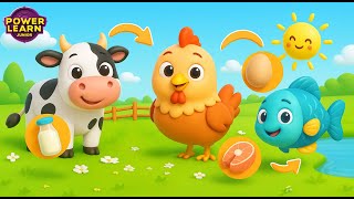 Food from Animals 🥛🍳 | Milk, Eggs, Meat & More | Animal Products Explained for Kids