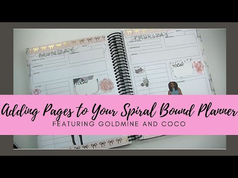 Adding Pages to Your Spiral Bound Planner and Weekly Planner Set Up || ft. Goldmine and Coco