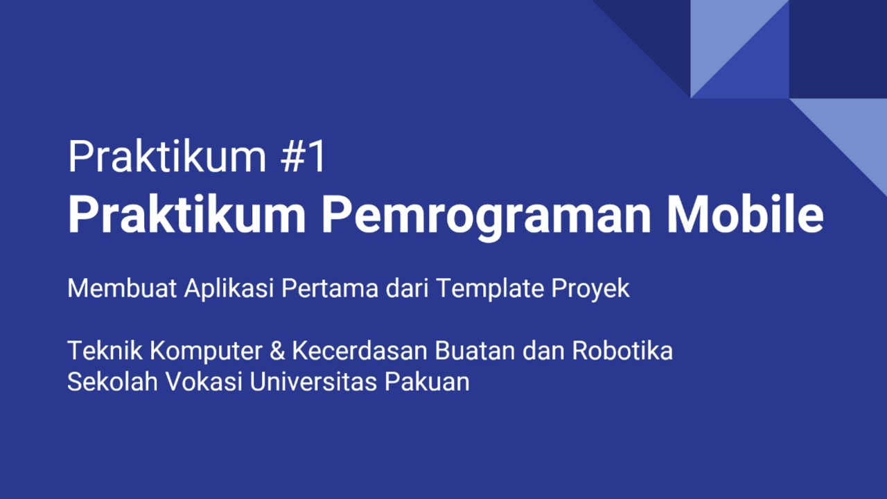 P1 - Praktikum Pemrograman Mobile